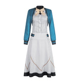 Secrets Of The Silent Witch (2025) Monica Everett Blue White School Uniform Outfits Cosplay Costume